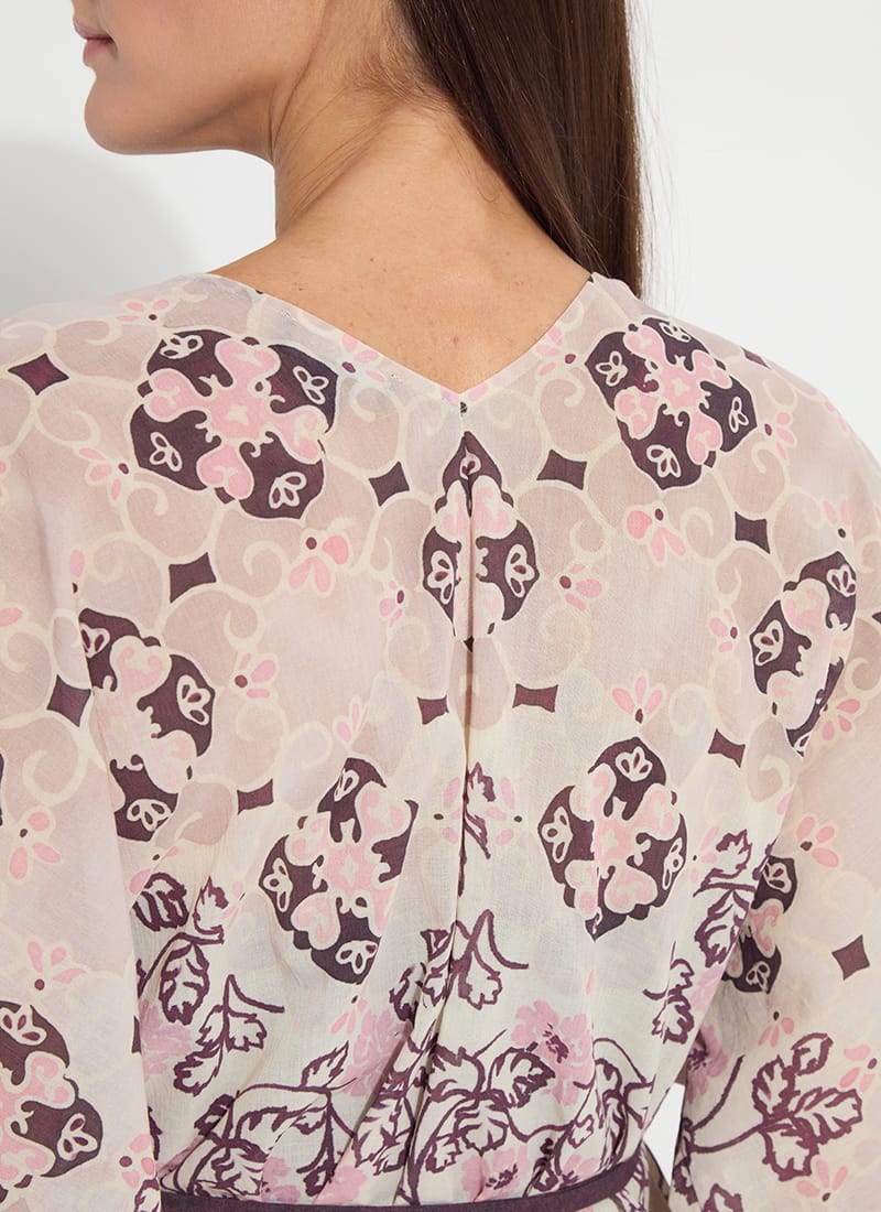 Mona Convertible Kaftan Top in Azulejo