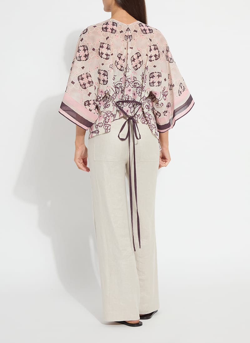 Mona Convertible Kaftan Top in Azulejo