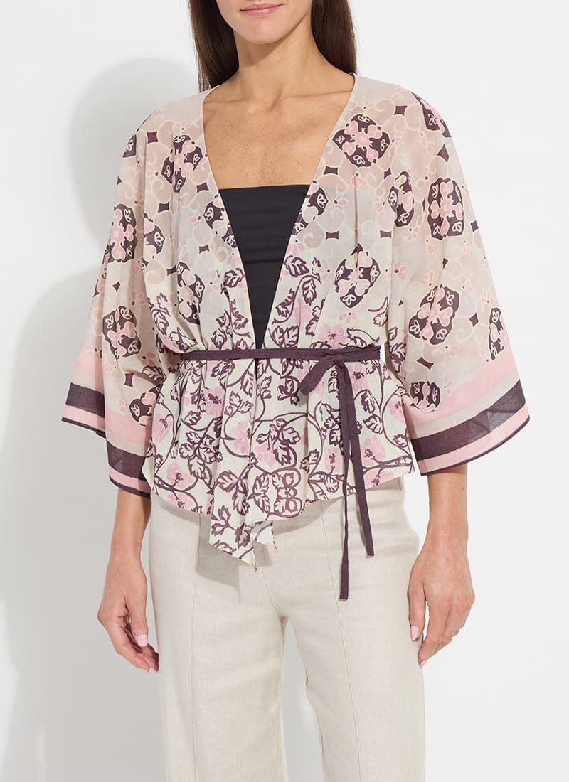 Mona Convertible Kaftan Top in Azulejo