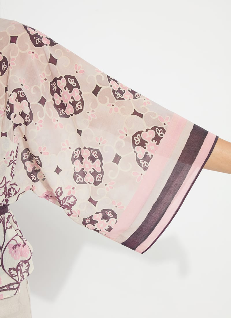 Mona Convertible Kaftan Top in Azulejo
