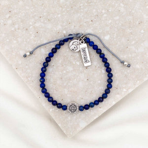 My Saint My Hero Peace St. Francis Bracelet blue