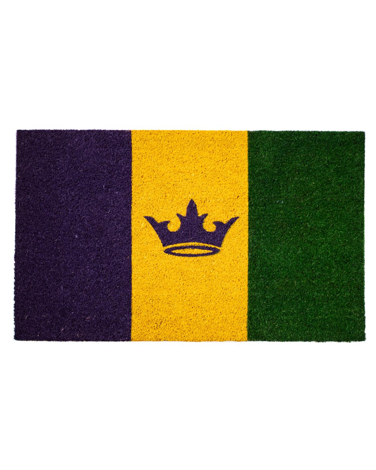 Mardi Gras Flag Coir Doormat