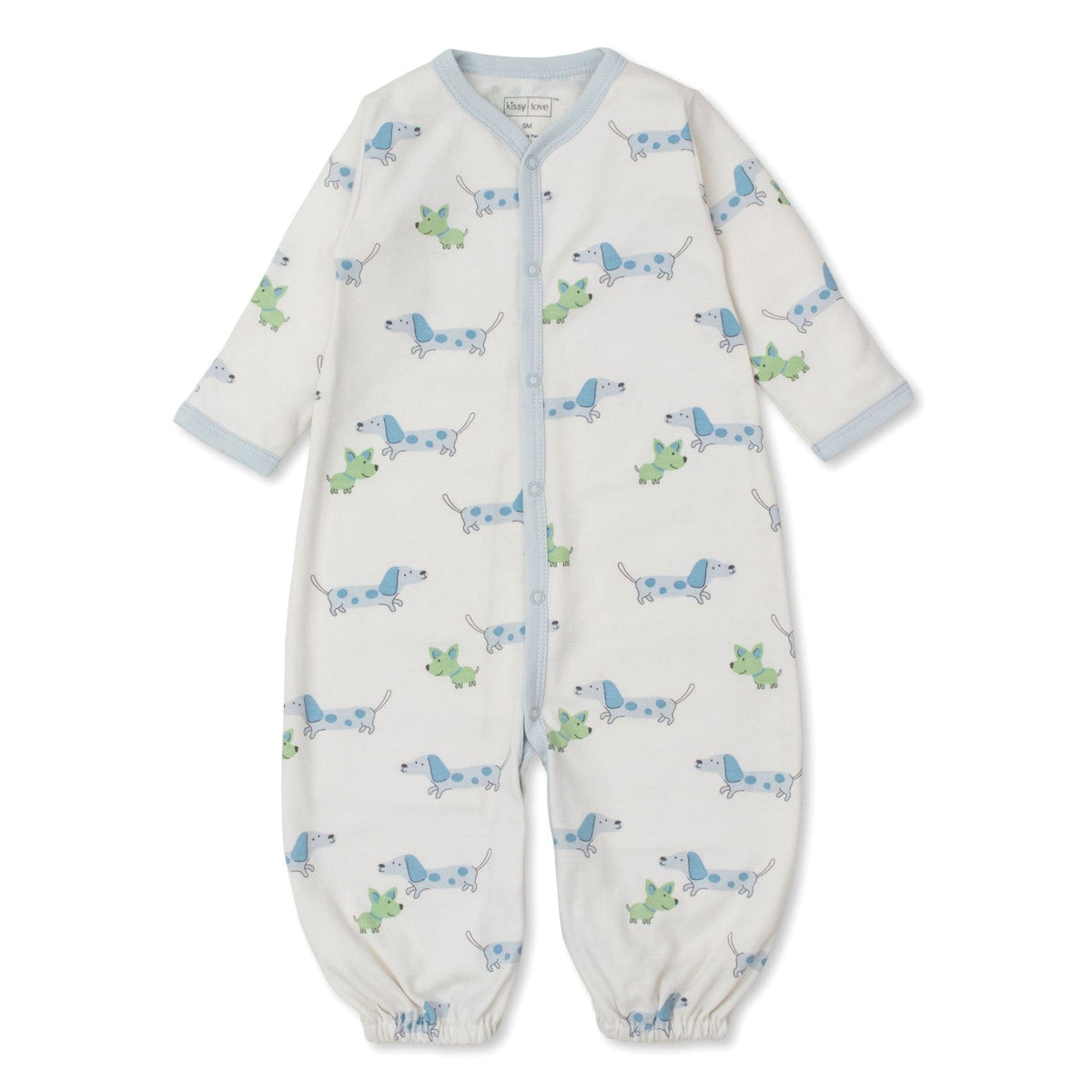 Kissy Kissy Kissy Kissy Convertible Gown Print Puppy Fun, Multi Blue - Little Miss Muffin Children & Home