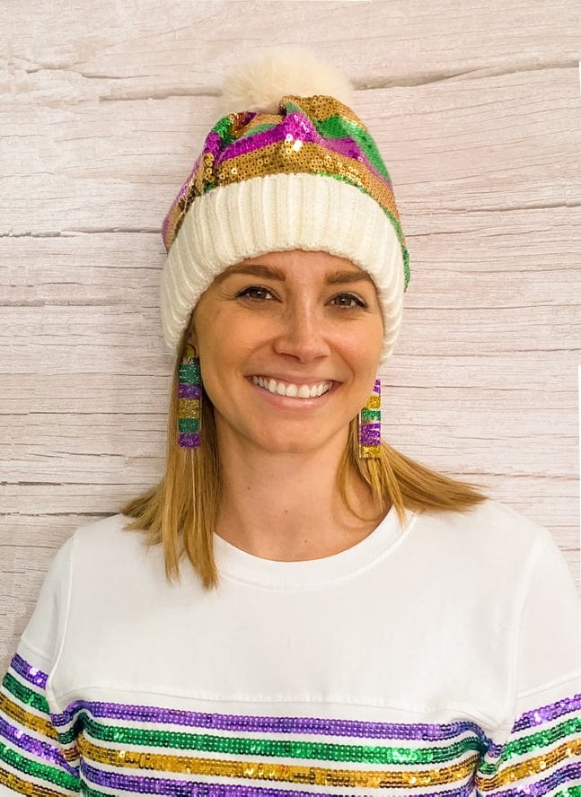 Mardi Gras Creations Mardi Gras Creations Acrylic KREWE MAMBO Earrings - Little Miss Muffin Children & Home