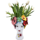 Abigails Ceramic Head Vase, Flowers