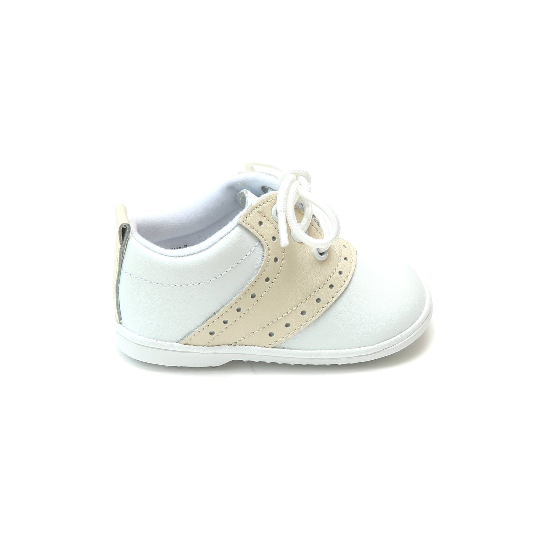 L'Amour Shoes L'Amour Austin Oxford White with Beige - Little Miss Muffin Children & Home
