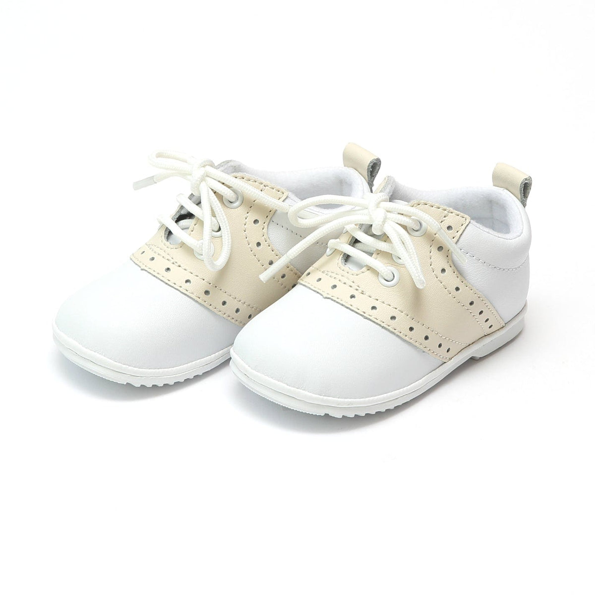 L'Amour Shoes L'Amour Austin Oxford White with Beige - Little Miss Muffin Children & Home