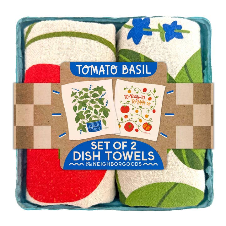 Tomato Basil Tea Towel Gift Set