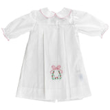 Bailey Boys Bailey Boys White with Pink Bow & Rosebuds Daygown - Little Miss Muffin Children & Home