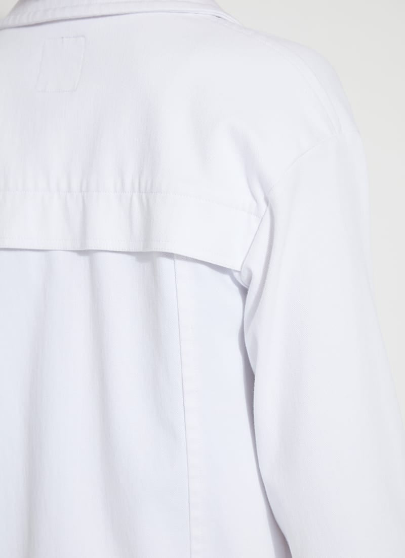Remi 3/4 Sleeve Denim Jacket in White