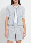 Lily Summer Tweed Jacket in Azzurro Tweed