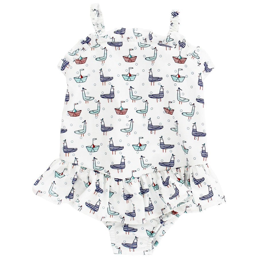 Bailey Boys Bailey Boys Sailing Seagulls 1-Piece Swimsuit with Ruffle - Little Miss Muffin Children & Home