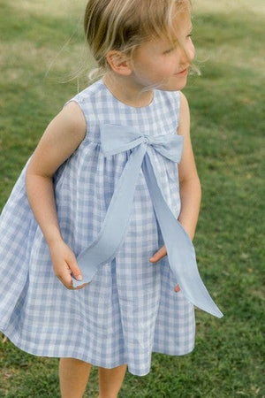 Bailey Boys Bailey Boys Sky Linen Gingham Dress Float - Little Miss Muffin Children & Home