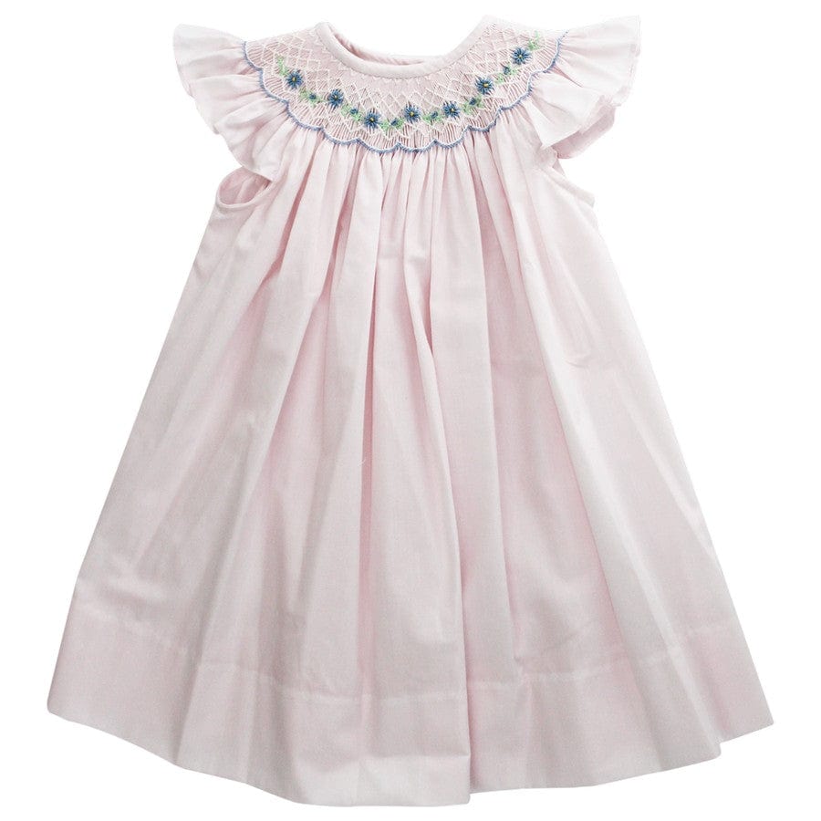 Bailey Boys Bailey Boys Pale Pink with Peri Flowers Bishop Dress - Little Miss Muffin Children & Home