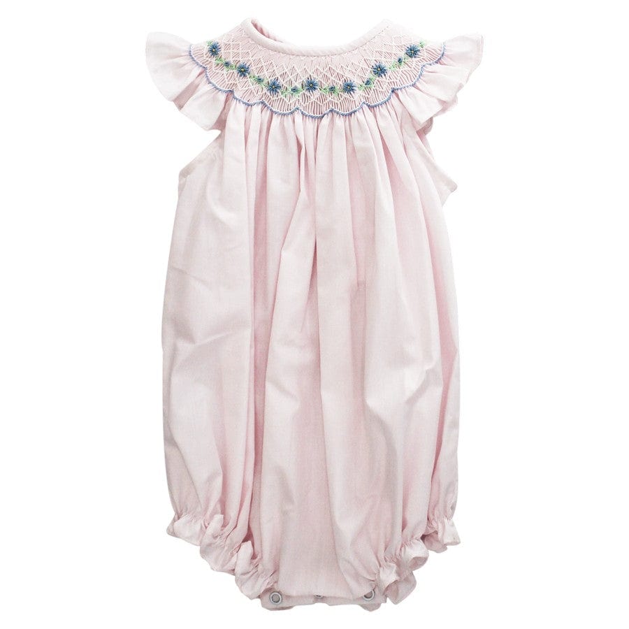 Bailey Boys Bailey Boys Pale Pink with Peri Flowers Bishop Short Romper - Little Miss Muffin Children & Home