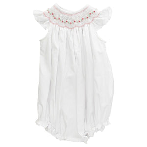 Bailey Boys Bailey Boys White with Pink Rose Vine Bishop Short Romper - Little Miss Muffin Children & Home