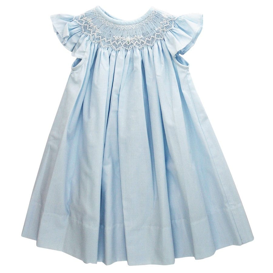 Bailey Boys Bailey Boys Pale Blue Geometric Smocked Bishop Dress - Little Miss Muffin Children & Home