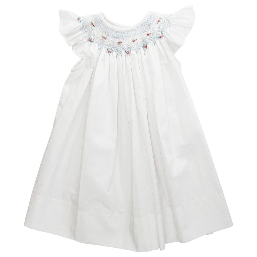 Bailey Boys Baily Boys White with Rosebuds Bishop Dress - Little Miss Muffin Children & Home