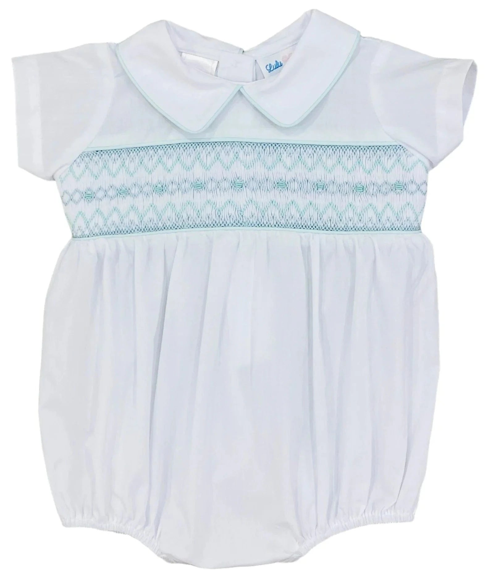 Lulu Bebe Lulu Bebe Geo Smocked Blake Bubble - Little Miss Muffin Children & Home