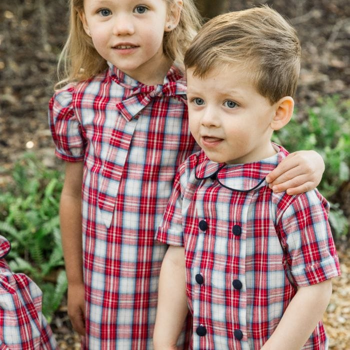 Bailey Boys Bailey Boys Dressy Short Set -Cranberry with Navy Cord - Little Miss Muffin Children & Home