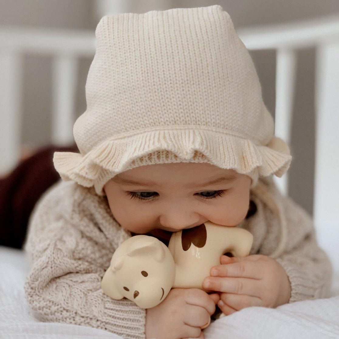 Tikiri Toys Tikiri Toys Puppy Organic Rubber Rattle Teether & Bath Toy - Little Miss Muffin Children & Home