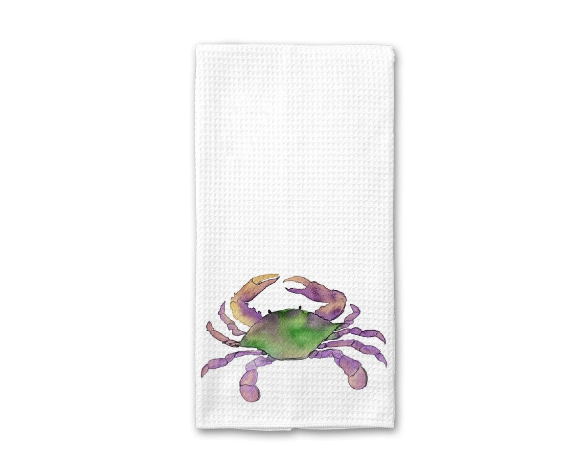 Crows Nest Atelier LLC Crows Nest Atelier Mardi Gras Crab Watercolor Tea Towel - Little Miss Muffin Children & Home