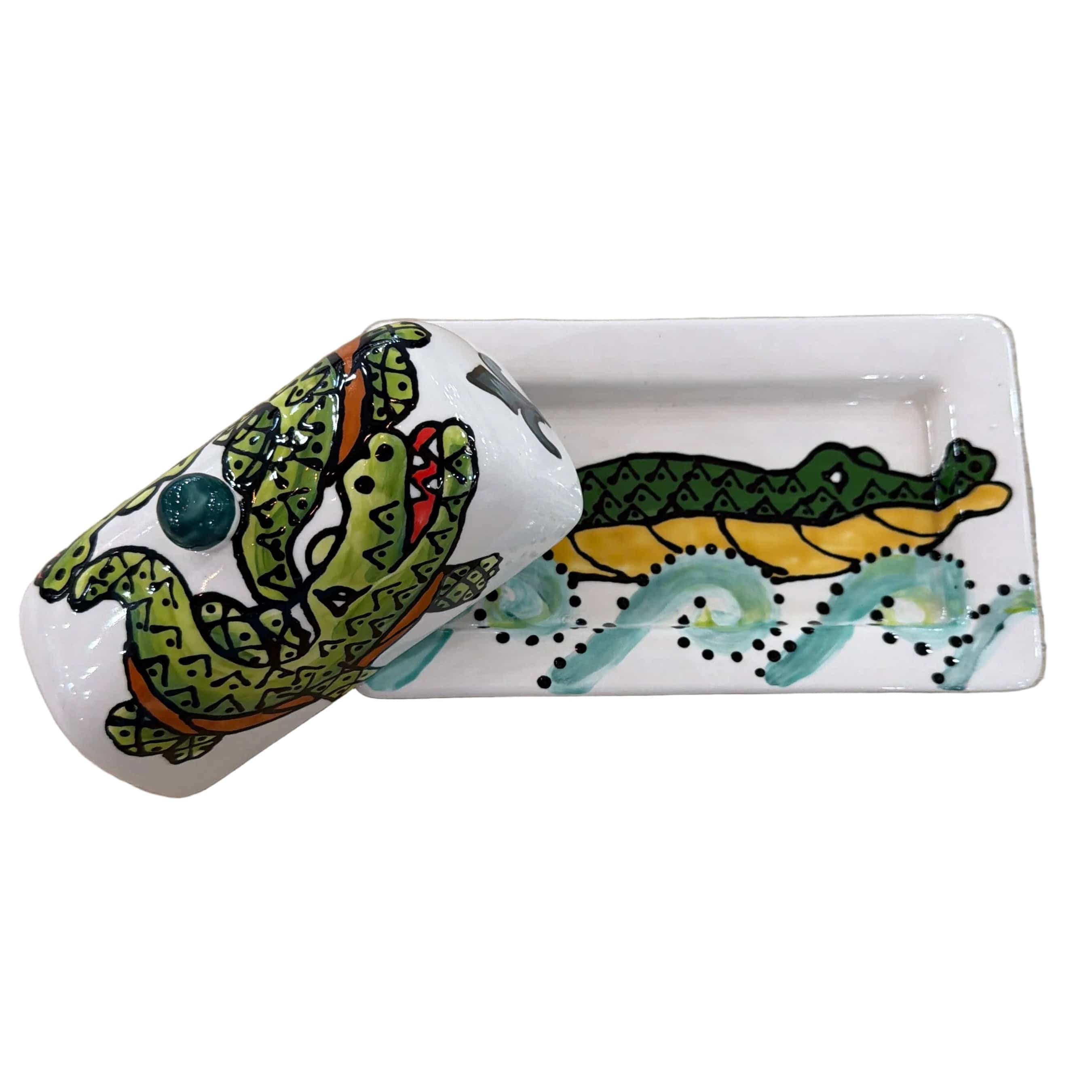 Aligator Butter Dish
