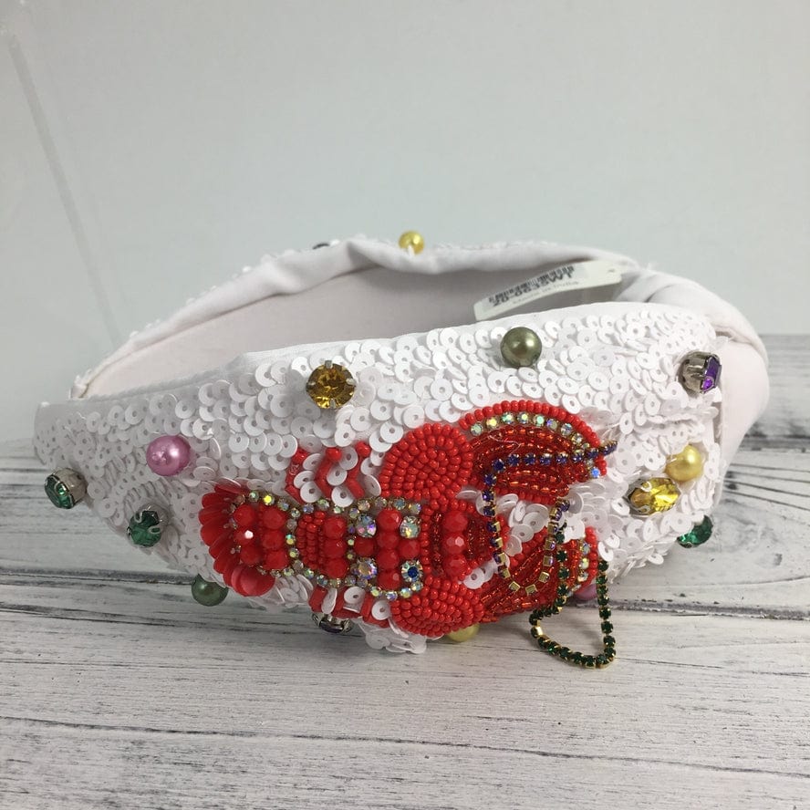 SongLily SongLily Sequin Mardi Gras Crawfish Headband - Little Miss Muffin Children & Home