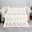 Fashion City MAMA Repeating Text Print Soft Throw Blanket - Little Miss Muffin Children & Home