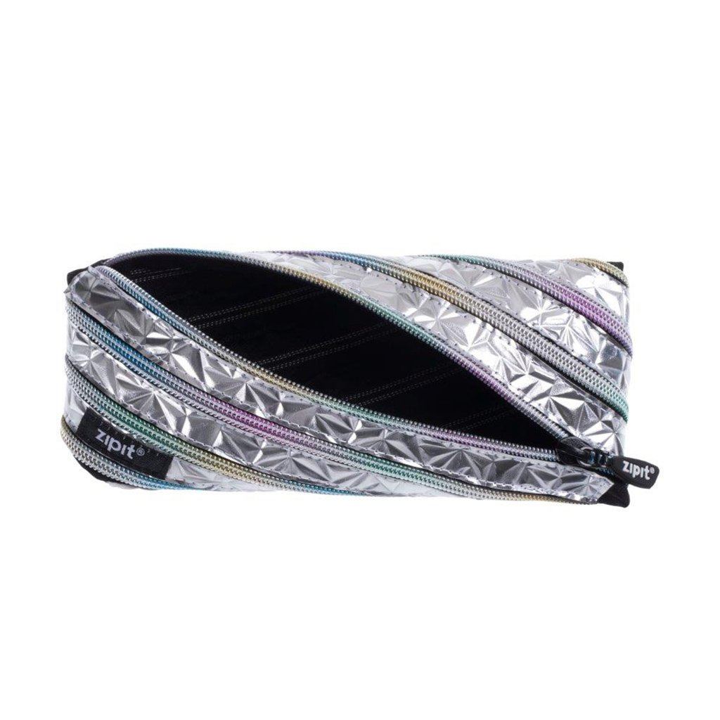 Zipit Usa Metallic Pencil Case in Silver - Little Miss Muffin Children & Home