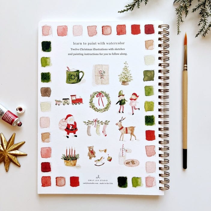 Emily Lex Studio Emily Lex Studio Christmas Watercolor Workbook - Little Miss Muffin Children & Home