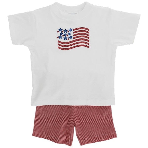 Bailey Boys Bailey Boys Flag Knit Boys Short Set - Little Miss Muffin Children & Home