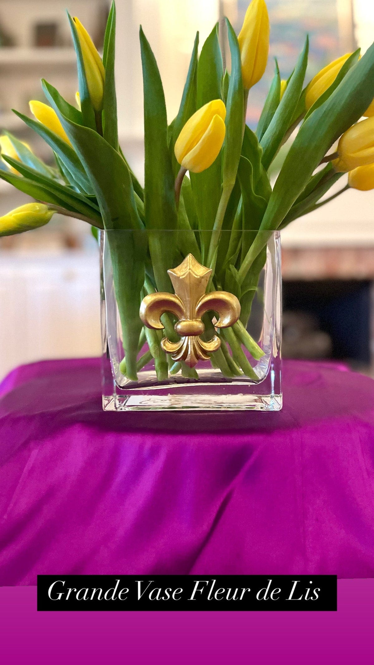Carol Cassisa Carol Cassisa Vase Fleur de Lis Grande Vase - Little Miss Muffin Children & Home