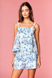 Nautical Toile Lounge Short Set