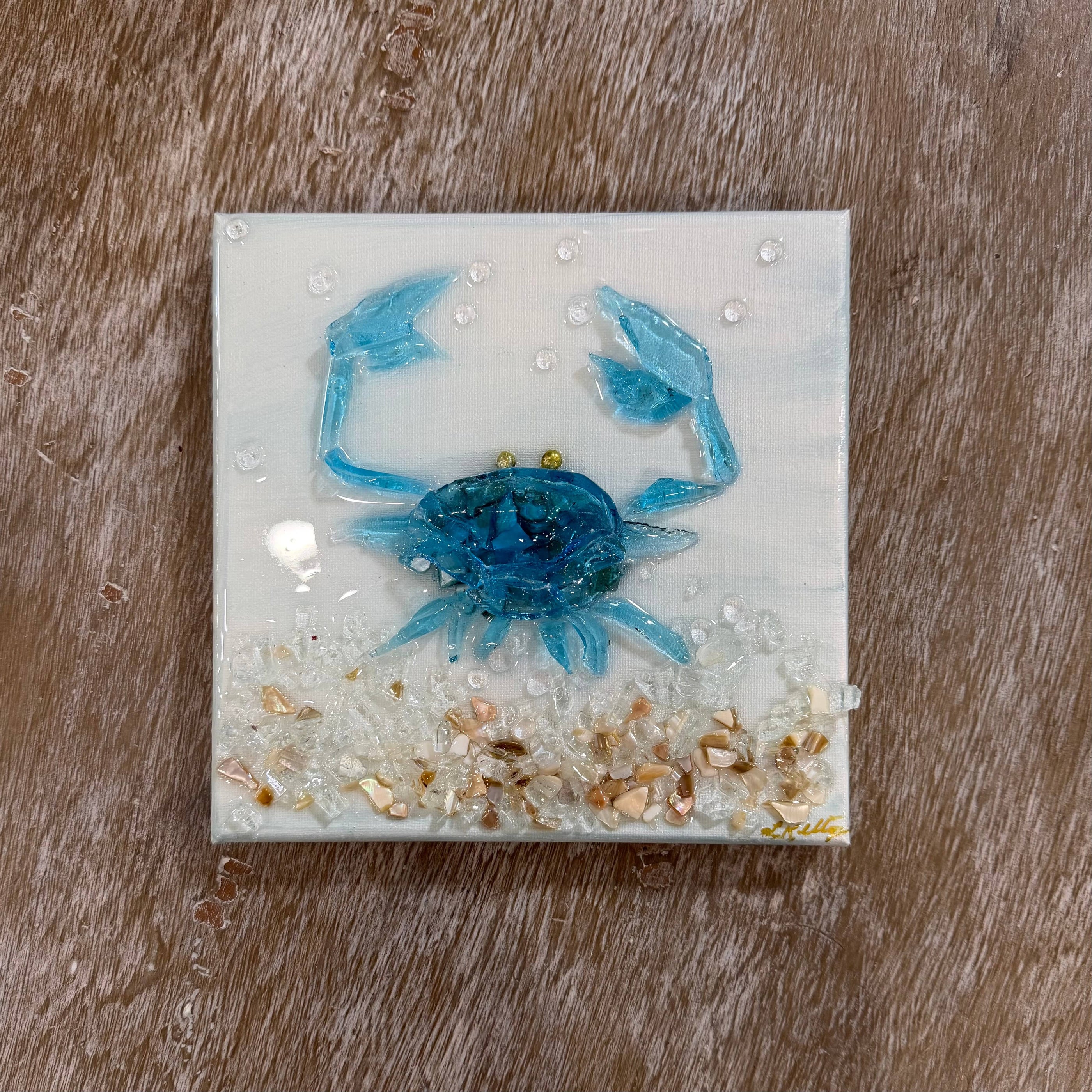 Blue Crab Art 8x8
