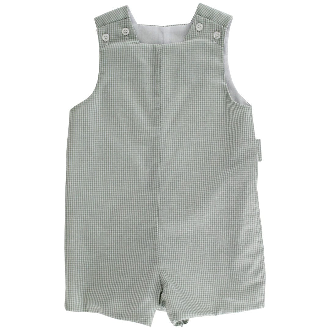 Bailey Boys Celery Check Short John John with Tab - Little Miss Muffin Children & Home
