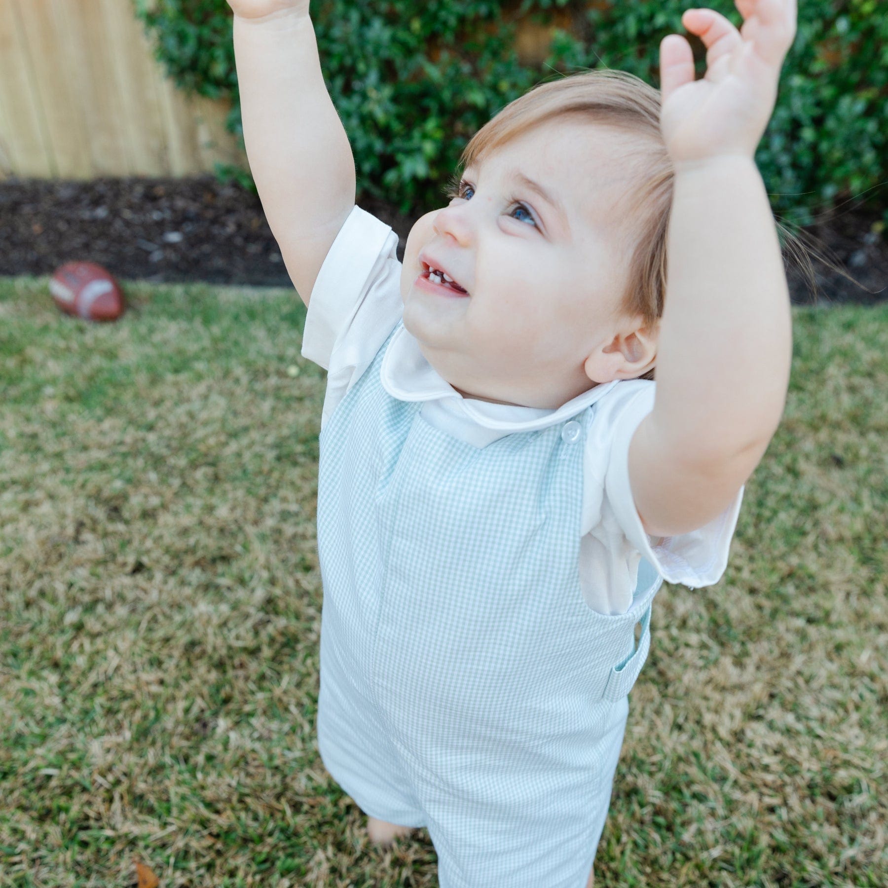 Bailey Boys Celery Check Short John John with Tab - Little Miss Muffin Children & Home