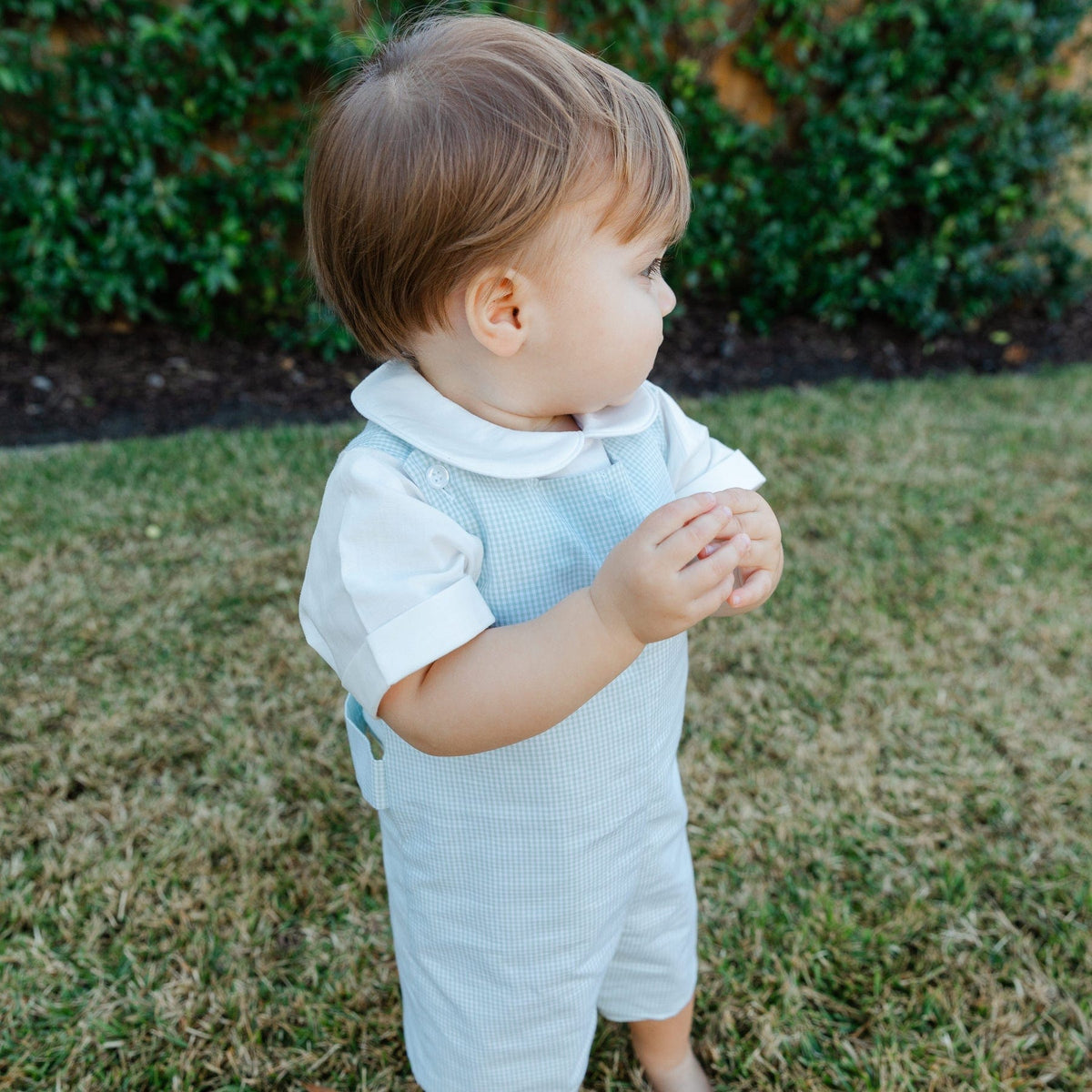 Bailey Boys Boy's Piped Shirt in Bone - Little Miss Muffin Children & Home