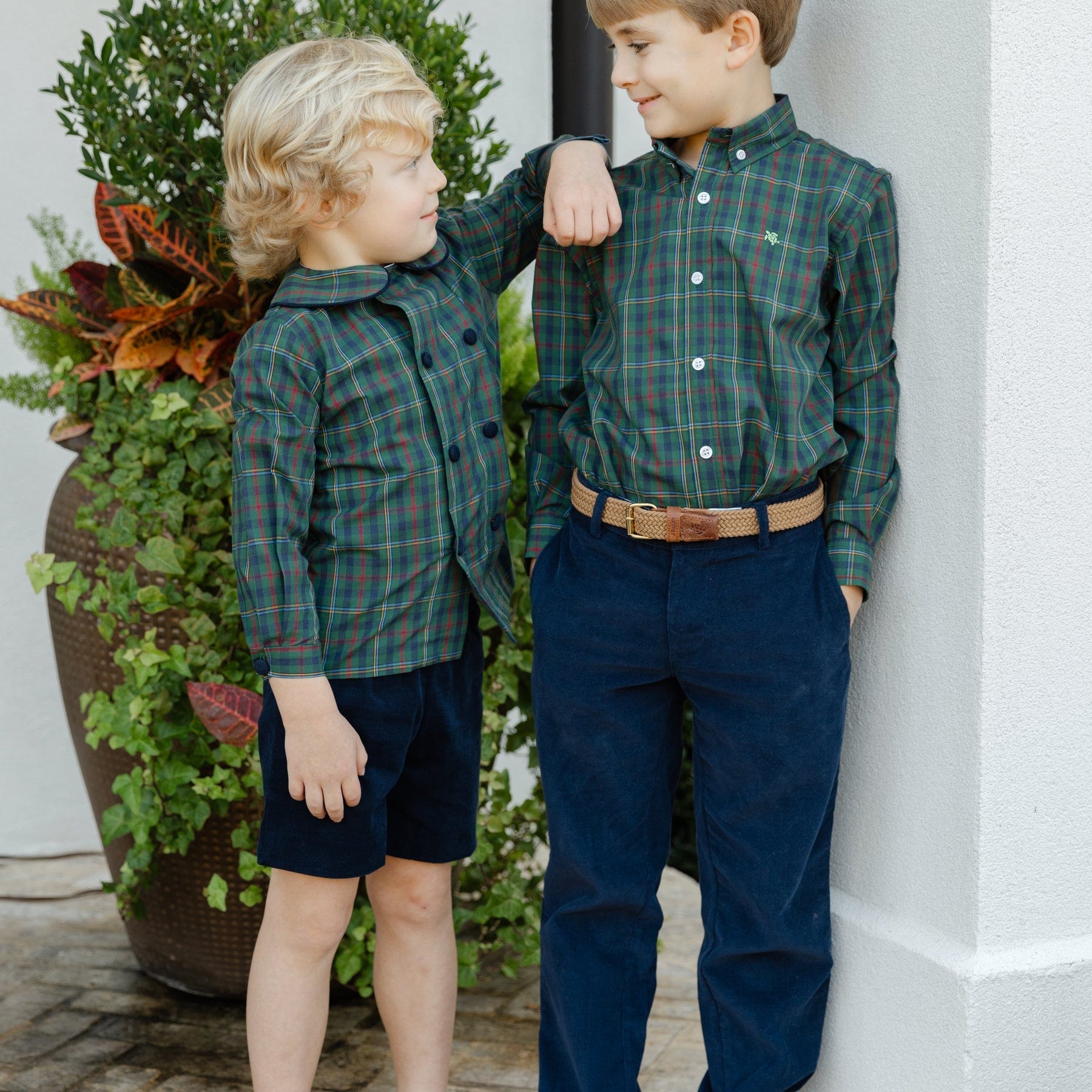 Bailey Boys Roscoe Button Down in Watson - Little Miss Muffin Children & Home