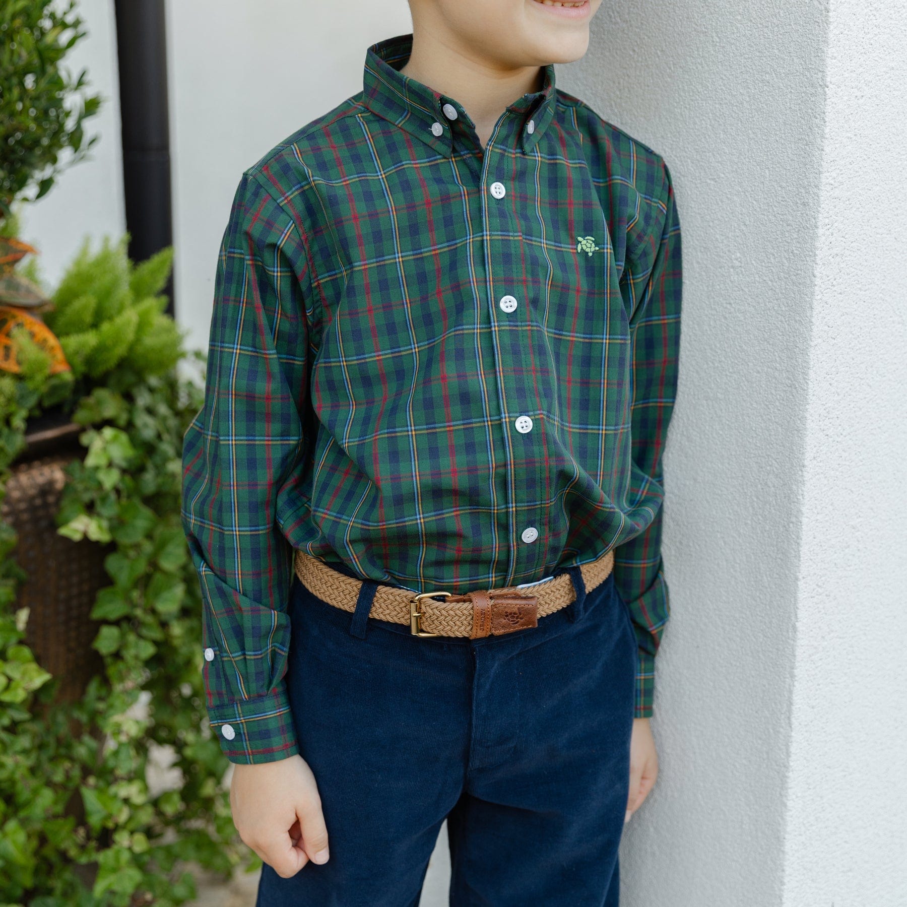 Bailey Boys Roscoe Button Down in Watson - Little Miss Muffin Children & Home