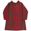 Red plaid dress with long sleeves 