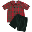 tartan plaid shorts set