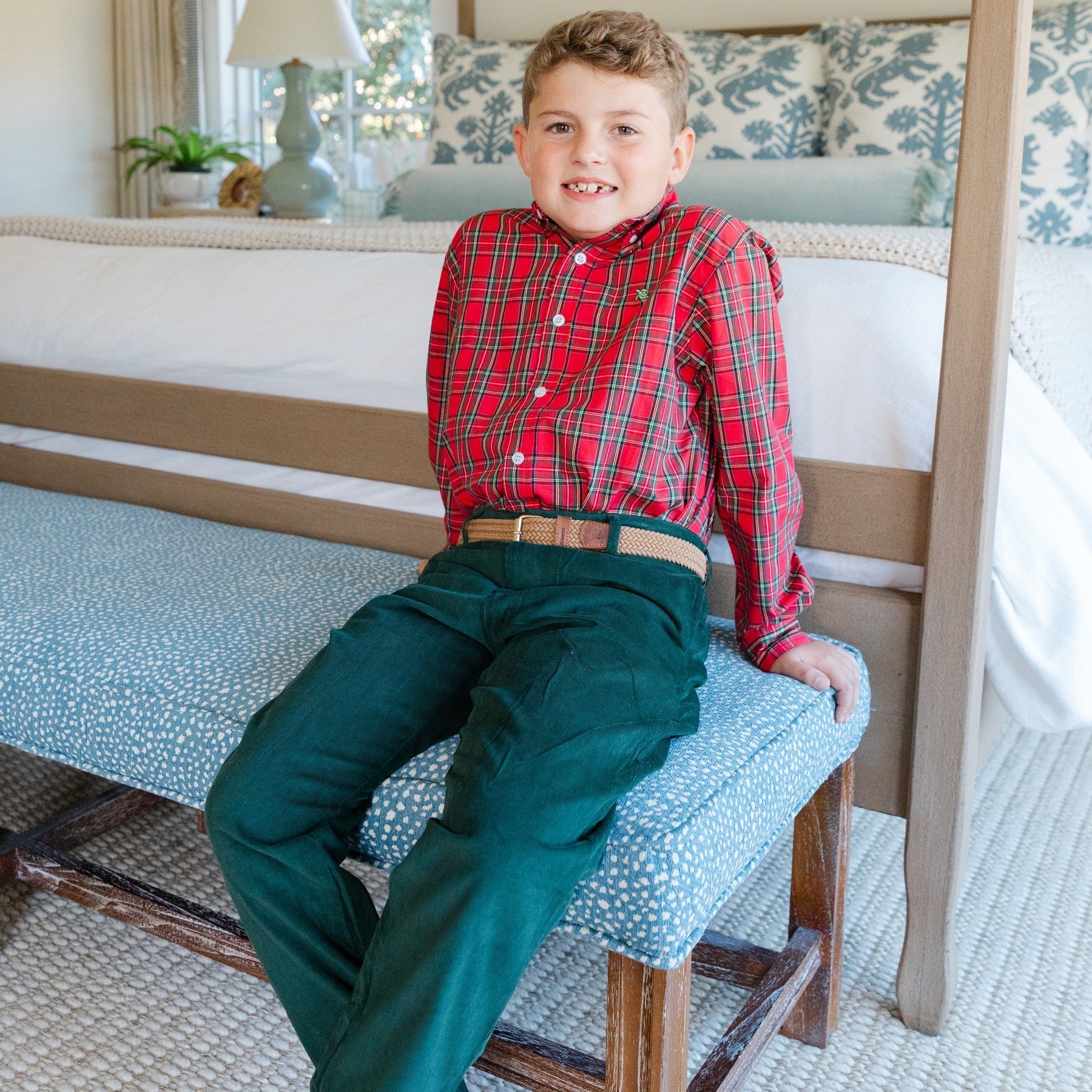 Bailey Boys Champ Corduroy Pants in Forest - Little Miss Muffin Children & Home