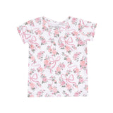 Angel Dear Ribbon And Flowers Short Sleeve Loungewear Set