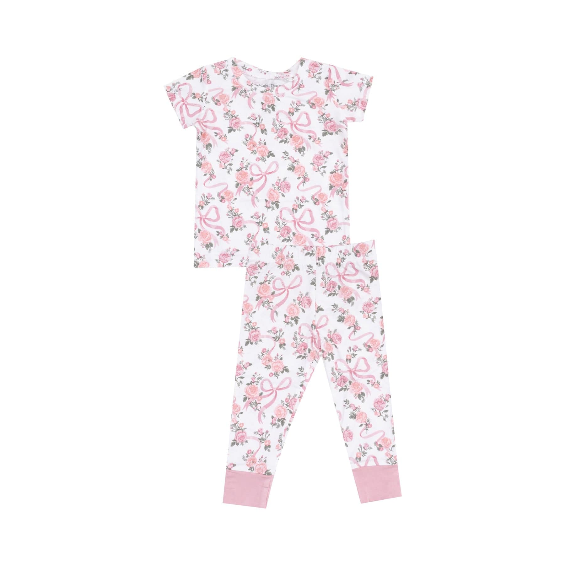 Angel Dear Angel Dear Ribbon And Flowers Short Sleeve Loungewear Set - Little Miss Muffin Children & Home