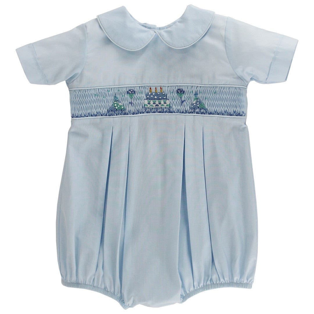 Bailey Boys Birthday Bash Embroidered Short Dressy Bubble in Light Blue - Little Miss Muffin Children & Home