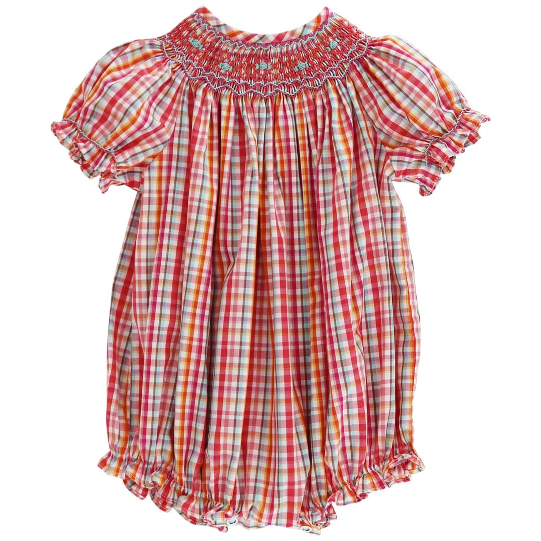 Bailey Boys Sorbet Plaid Bishop Short Romper - Little Miss Muffin Children & Home