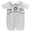 Bailey Boys White Wreath Short Dressy Bubble - Little Miss Muffin Children & Home