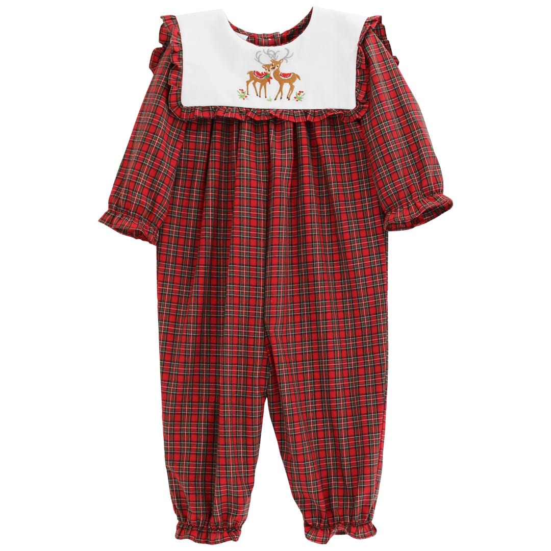 Bailey Boys Reindeer on Plaid, Girls Bubble - Little Miss Muffin Children & Home