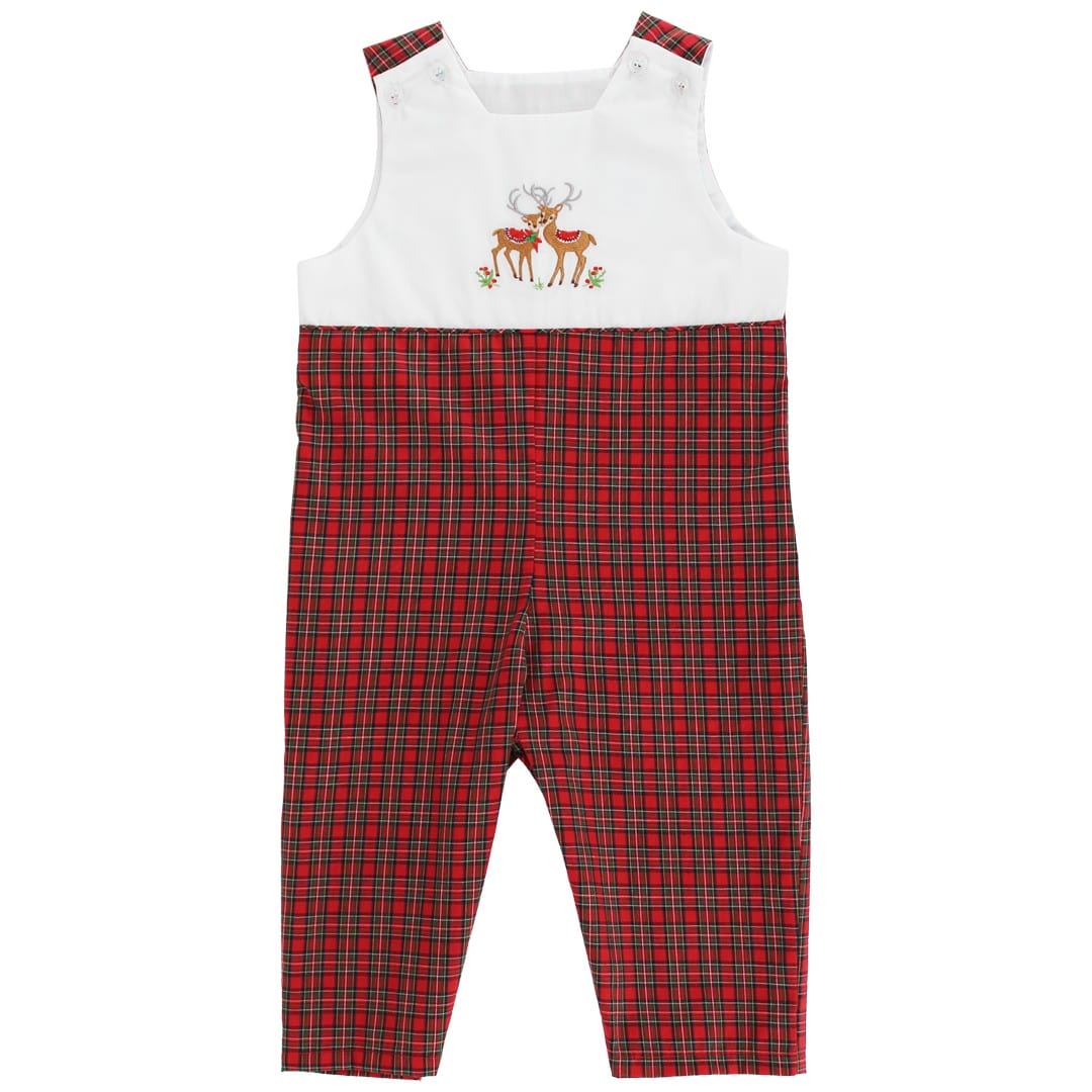 Bailey Boys Reindeer on Plaid, John John - Little Miss Muffin Children & Home